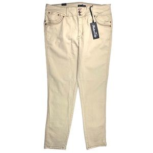 Fashion 20 Love Women’s Jeans Sz 20 Stretch Wide Leg Relaxed Fit Beige Denim NWT